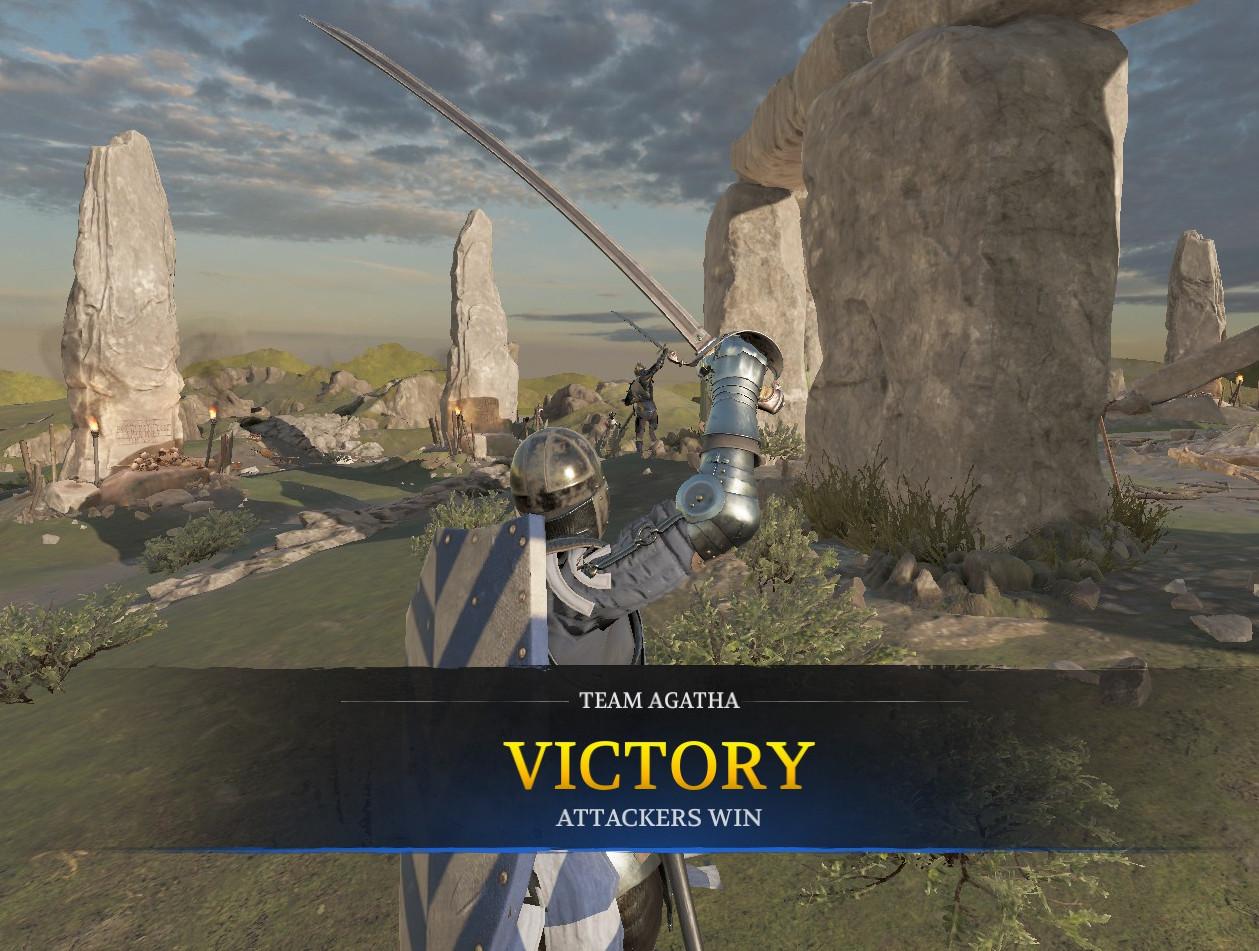 Winning the Aberfell map as Agatha in Chivalry 2